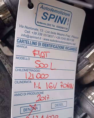 Motore Fiat 500L 843A1000