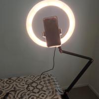 Luce ad anello con supporto cellulare, smartphone 