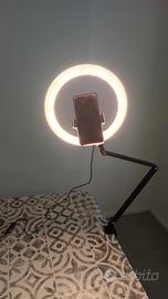 Luce ad anello con supporto cellulare, smartphone 