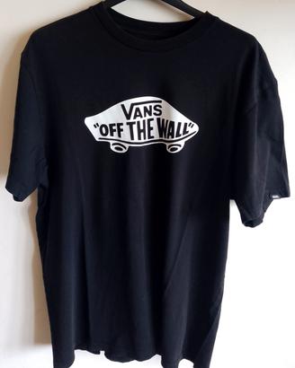 T-shirt nera Vans of the Wall 
