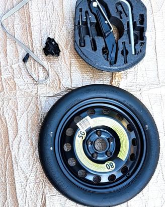 ruotino 125/70 r16 vw audi kit attrezzi 