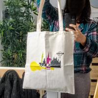 Borsa shopper Tote canvas beige Hard Rock Café