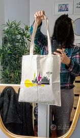 Borsa shopper Tote canvas beige Hard Rock Café