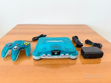 Nintendo 64 clear blue jp con 3 giochi random