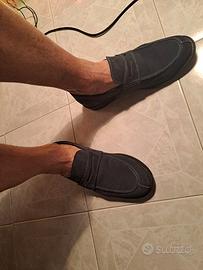 Mocassini in camoscio e cuoio 