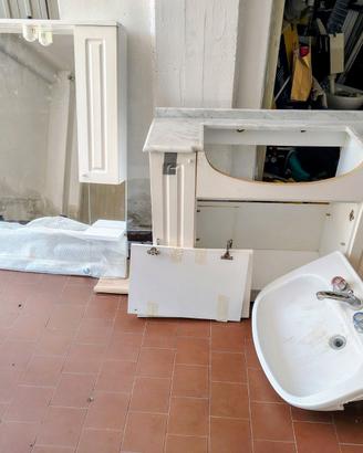mobile bagno bianco completo