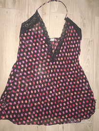 Top sottogiacca trasparente con dettagli in pizzo