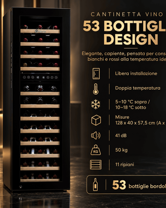 Cantinetta vino Datron 53 bottiglie design