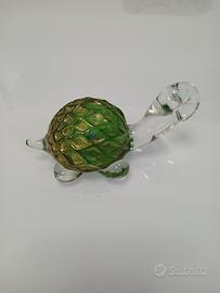 soprammobile tartaruga di vetro 