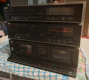 JVC AMPLIFICATORE + CASSETTE + DIFFUSORI