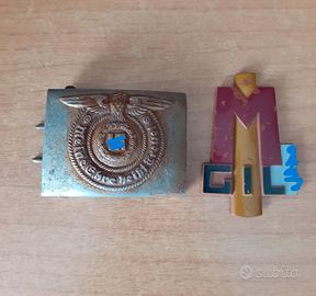 Militaria- Lotto Fibbia e Fregio