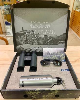 TREKKING KIT (binocolo 8x26, occhiale, borraccia)