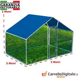 Gabbia per Polli 3x2m x h 2 m – 6 mq - blu