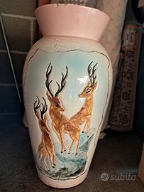 vaso in ceramica dipinto a mano 