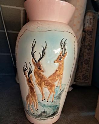 vaso in ceramica dipinto a mano 