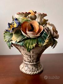 Centrotavola vaso in porcellana vintage