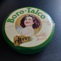 Riproduzion scatola publicitaria Borotalco Roberts