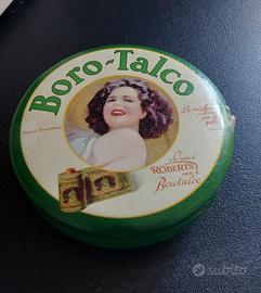 Riproduzion scatola publicitaria Borotalco Roberts