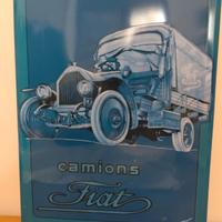 Targa vintage FIAT Camions in metallo – stile auto