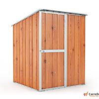 Casetta giardino in Acciaio 1.55x175 cm fin legno