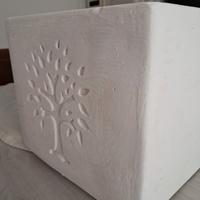 porta vaso in gesso 