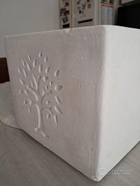 porta vaso in gesso 