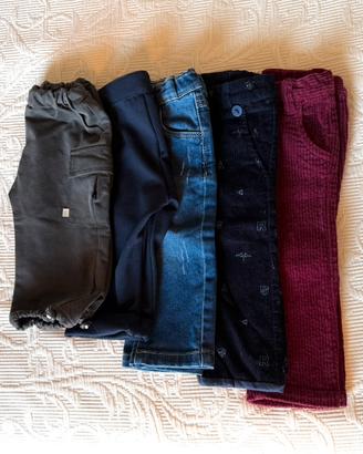 Set autunno n. 5 pantaloni tg. 6-12 mesi Melby
