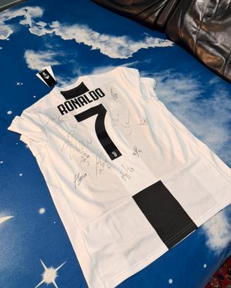 Maglia originale cristiano ronaldo com firme