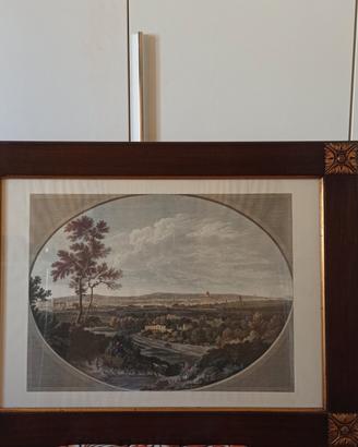 Quadro con stampa d'epoca. 