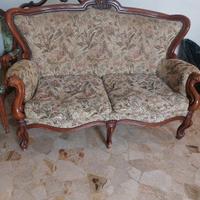 Divano in legno modello Luigi XVI