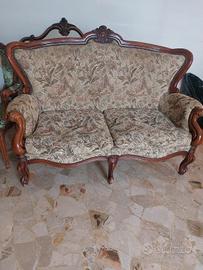 Divano in legno modello Luigi XVI