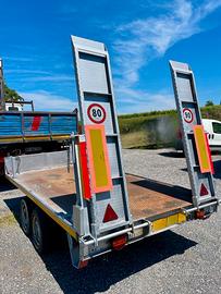 Rimorchio 2 assi trasporto macchine operatrici