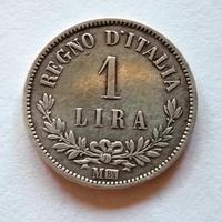 Regno d'Italia 1 Lira Valore 1863 M - Vit. EmanIII