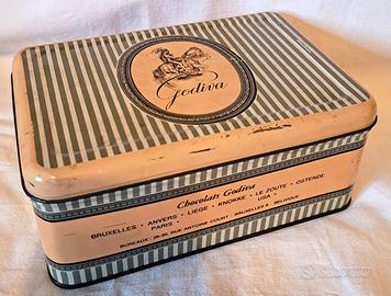 Scatola Latta Godiva  (Lady) Chocolatier anni 60