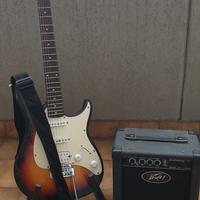 chitarra elettrica e amplificatore