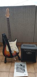 chitarra elettrica e amplificatore