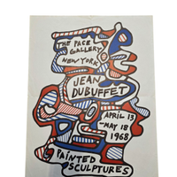 Poster invito mostra Jean Dubuffet 1968