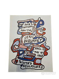 Poster invito mostra Jean Dubuffet 1968