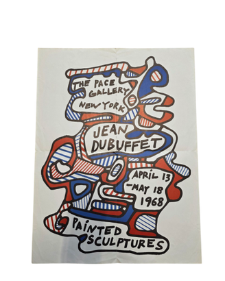 Poster invito mostra Jean Dubuffet 1968
