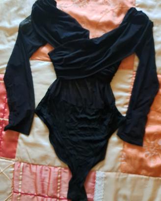 Body tulle incrociato