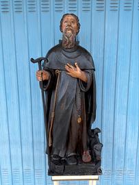 Antica statua Sant Antonio abate del 1600