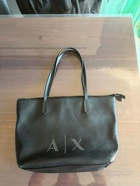 Borsa shopping bag Armani exchange nera