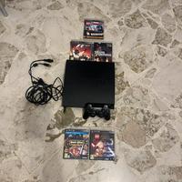 playstation 3 con joystick e 5 giochi