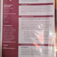 Educatrice,maestra per assistenza minori