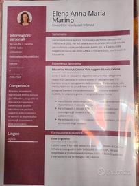 Educatrice,maestra per assistenza minori