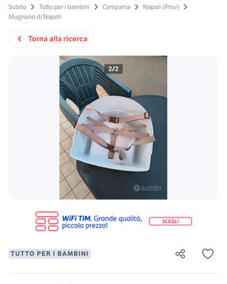 Seggiolino da tavolo per bambini 
