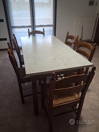 Tavolo e sedie per sala da pranzo
