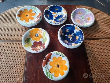 Set Di Piatti In Ceramica Regina, Italy, Anni 60'.