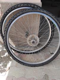 Coppia ruote Mountain bike 