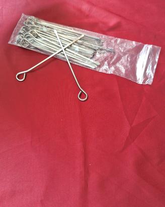 30 Spiedini Acciaio Inox 15cm – BBQ / Arrosticini